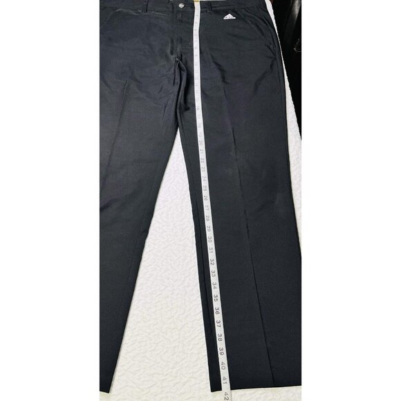 Adidas Golf Pants Black Polyester Size 38 X 32 Mens Lightweight Pockets Athletic - Picture 2 of 3